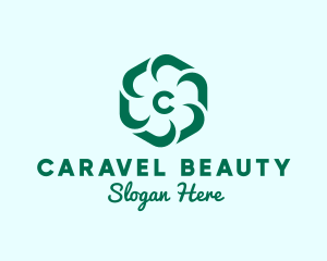 Hexagon Flower Beauty Spa logo design