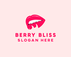 Sexy Lips Pretty Flirt logo design