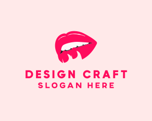 Sexy Lips Pretty Flirt logo design