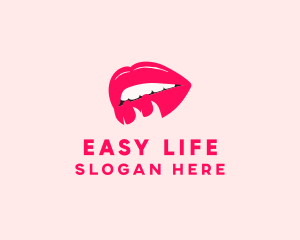 Sexy Lips Pretty Flirt logo design