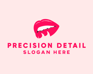 Sexy Lips Pretty Flirt logo design