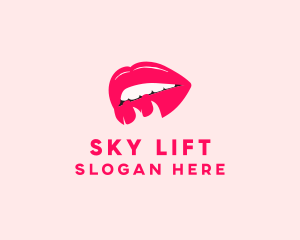 Sexy Lips Pretty Flirt logo design