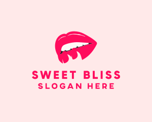 Sexy Lips Pretty Flirt logo design