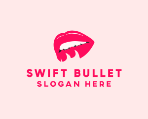 Sexy Lips Pretty Flirt logo design