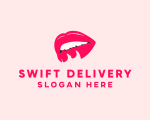 Sexy Lips Pretty Flirt logo design