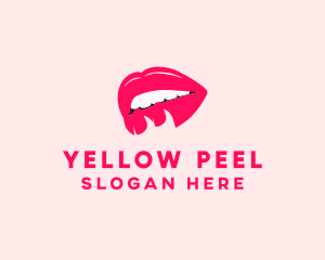 Sexy Lips Pretty Flirt logo design