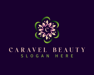 Nature Flower Spa logo design