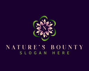 Nature Flower Spa logo design