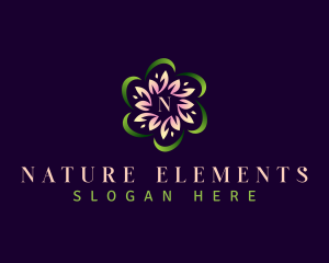 Nature Flower Spa logo design