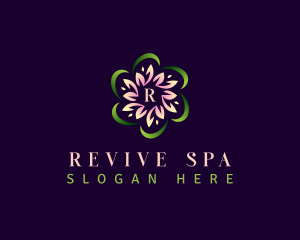 Nature Flower Spa logo design