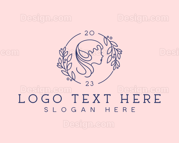 Beauty Woman Wreath Logo