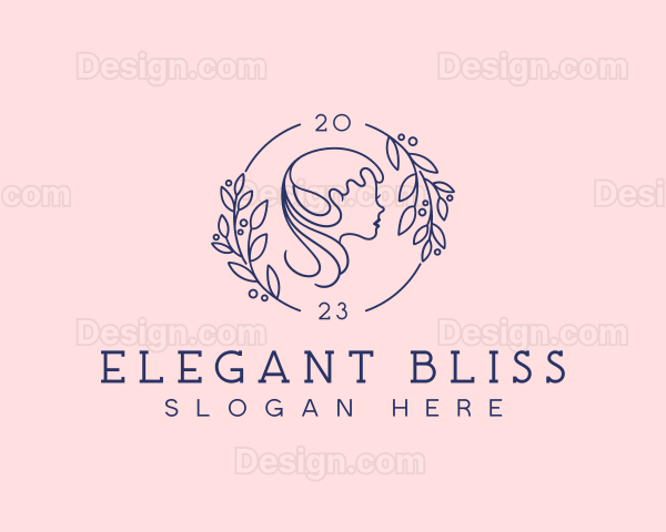 Beauty Woman Wreath Logo