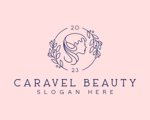 Beauty Woman Wreath logo design