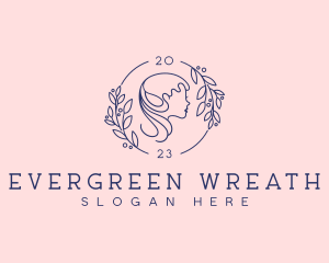 Beauty Woman Wreath logo design