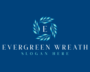 Botanical Wreath Leaves logo design