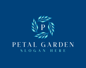 Botanical Wreath Leaves logo design