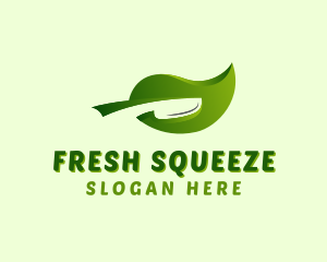 Slice Leaf Knife logo design