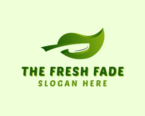 Slice Leaf Knife logo design