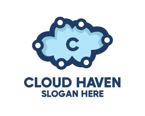 Cloud Tech Circuit logo design