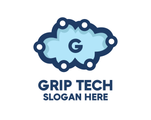 Cloud Tech Circuit logo design