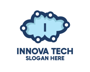 Cloud Tech Circuit logo design