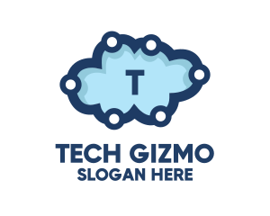 Cloud Tech Circuit logo design