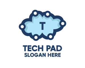 Cloud Tech Circuit logo design