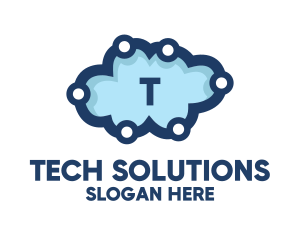 Cloud Tech Circuit logo design