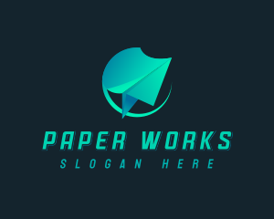 Paper Plane Forwarding logo design