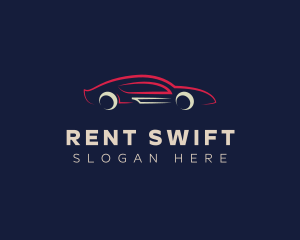 Minimalist Fast Car logo design