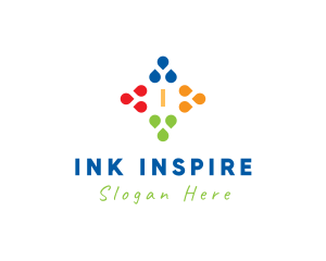 Ink Paint Drops logo design