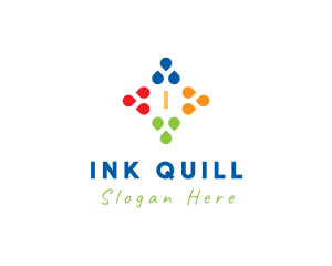 Ink Paint Drops logo design