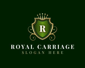 Royal Crown Shield Luxury logo design