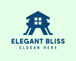 Blue Letter A House logo