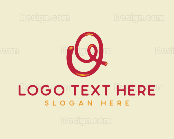 Glossy Liquid Letter O Logo