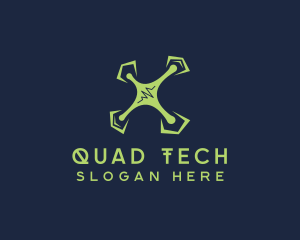 Aerial Quadrotor Drone logo design