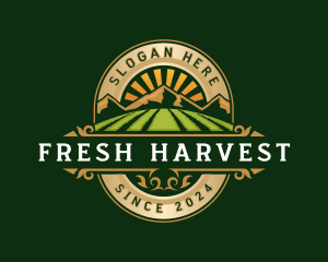 Harvest Agriculture Mountain logo design