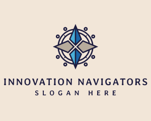 Navigation Star Compass logo design