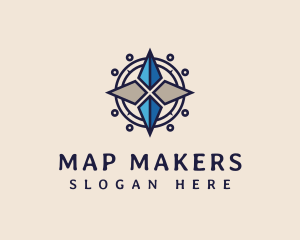 Navigation Star Compass logo design