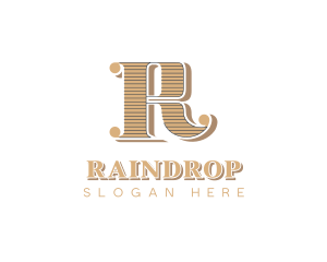 Elegant Luxury Boutique Letter R logo design