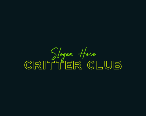 Neon Glow Business logo design