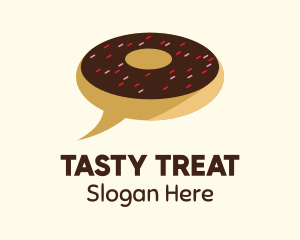 Donut Delivery Chat logo design