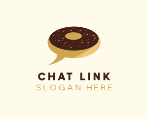 Donut Delivery Chat logo design