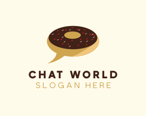 Donut Delivery Chat logo design