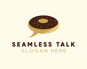 Donut Delivery Chat logo design