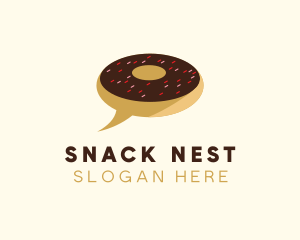 Donut Delivery Chat logo design