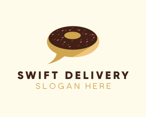 Donut Delivery Chat logo design