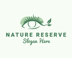 Natural Leaf Eyelash logo design