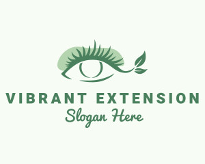 Natural Leaf Eyelash logo design