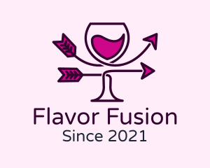 Wine Glass Arrow logo design